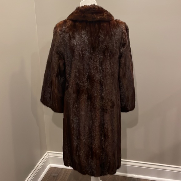 Vintage Brown Mink Long Fur Coat Mark Perlman’s - Picture 3 of 10
